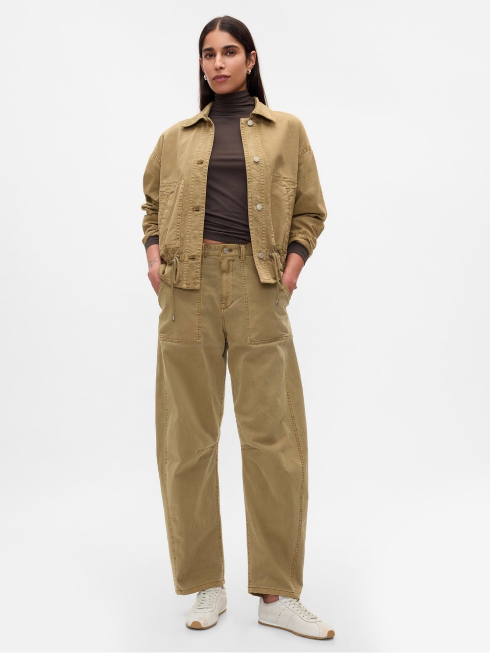 GAP twill barrel pants